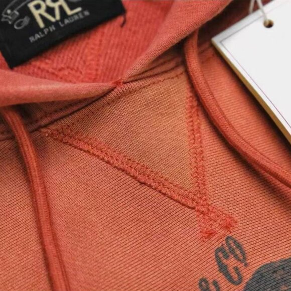 Polo Ralph Lauren Men's Double RL Ranch Logo Buffalo Fleece Hood - Picture 6 of 12